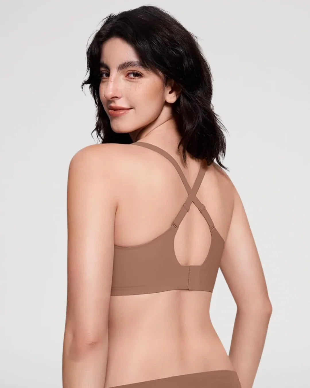 Plunge Mesh Wireless Jelly Seamless Push-Up Bra