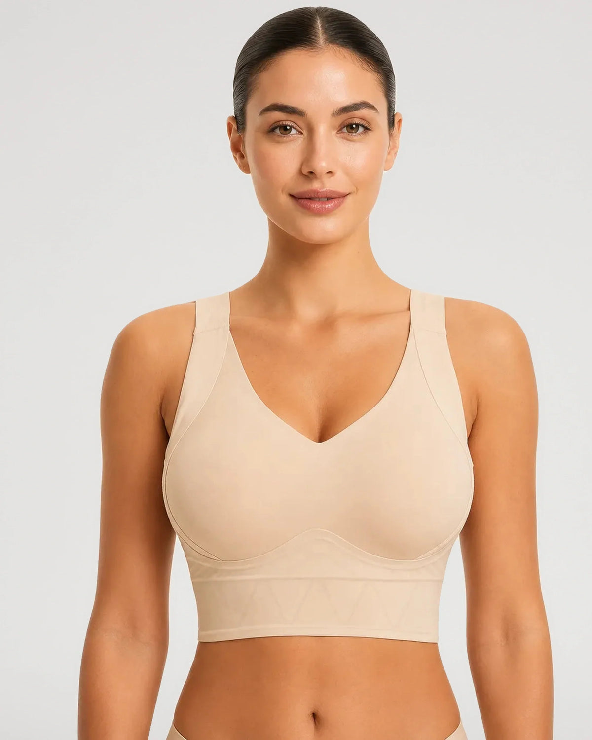 Plus Size Full-Coverage Wireless Padded Jelly T-Shirt Bra