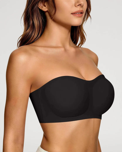 Seamless Strapless Bra Wireless Anti-Slip Push Up Jelly Bra