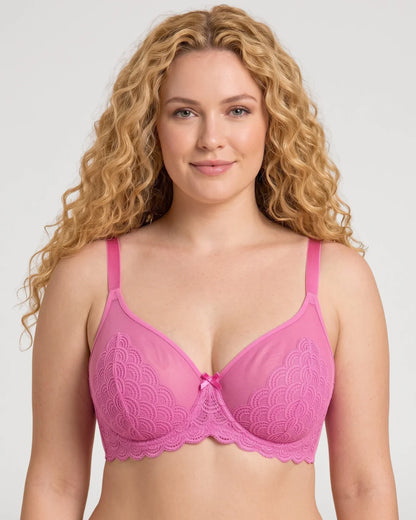 Lace Unlined Underwired Minimizer Bra