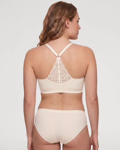 Lace Back Deep V Wireless Jelly Bralette