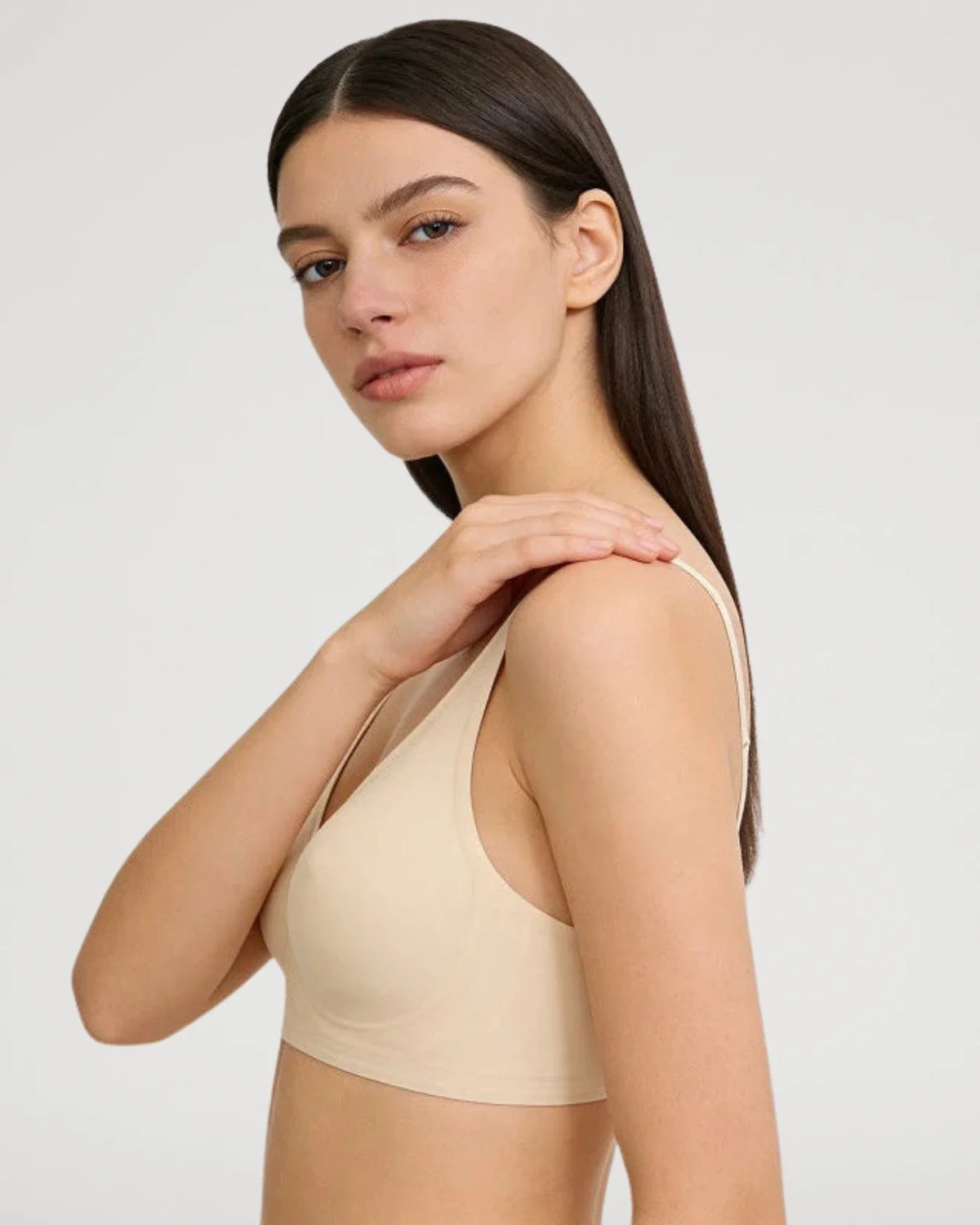 Wireless Push-Up Jelly Bra with Contoured Nipple Details