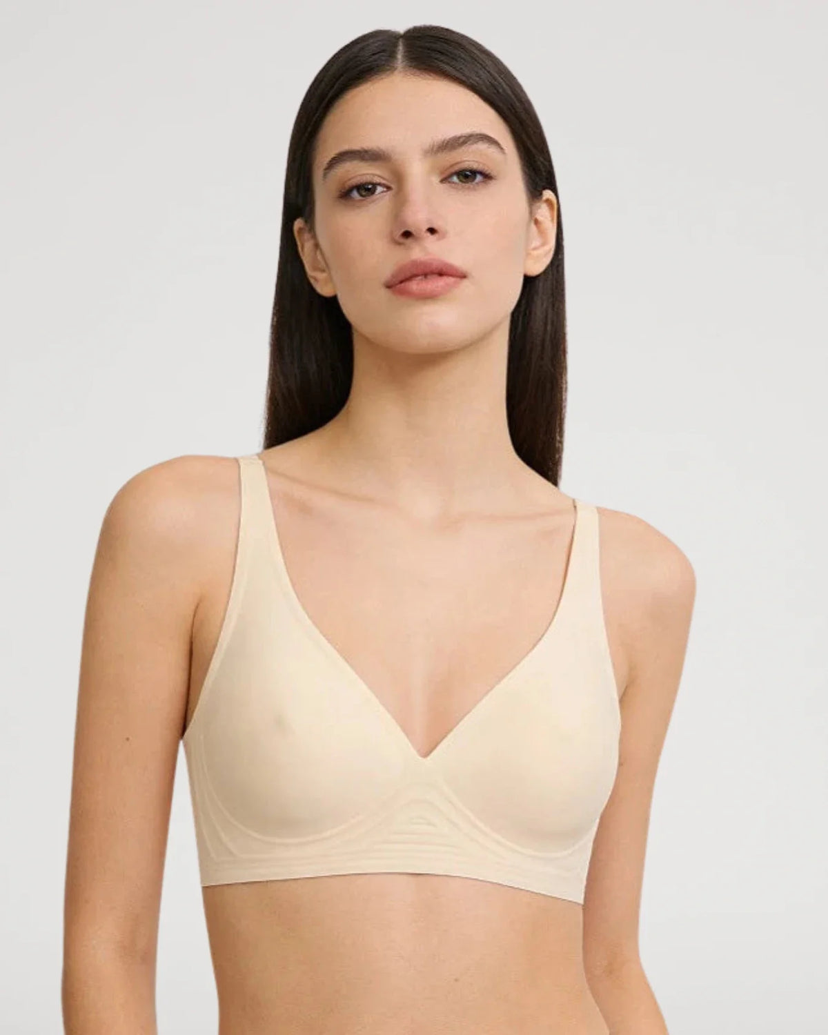 Wireless Push-Up Jelly Bra with Contoured Nipple Details