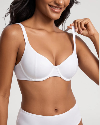 Cloud Satin Unlined Underwire Balconette Bra