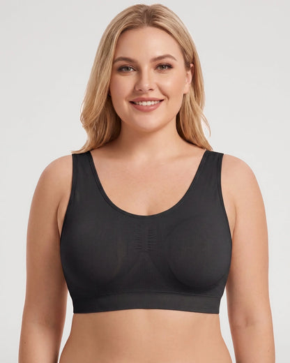 Comfort Wireless Full Coverage Push Up U Back Bra [BOGO]