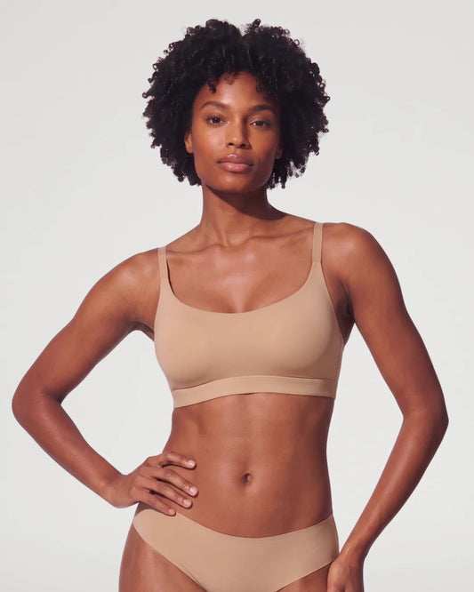 Seamless Unlined Scoop Neck Wireless Bralette