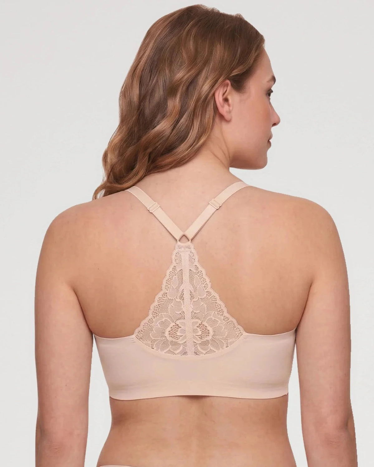 Lace Back Deep V Wireless Jelly Bralette