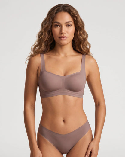 Seamless Square Neck Bralette & Panty Set [BOGO]