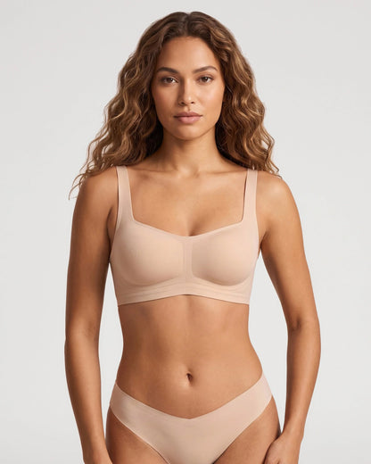 Seamless Square Neck Bralette & Panty Set [BOGO]