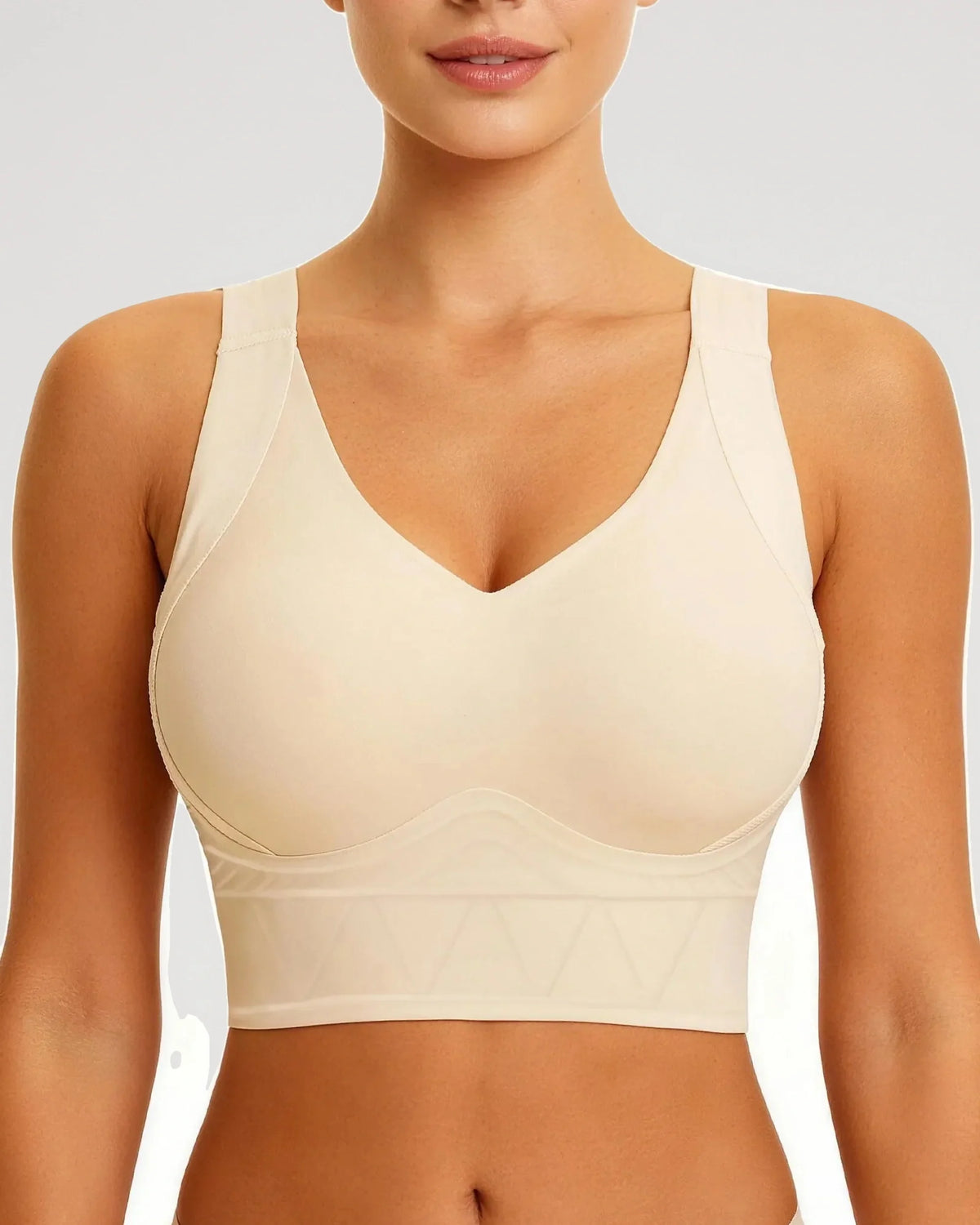 Plus Size Full-Coverage Wireless Padded Jelly T-Shirt Bra