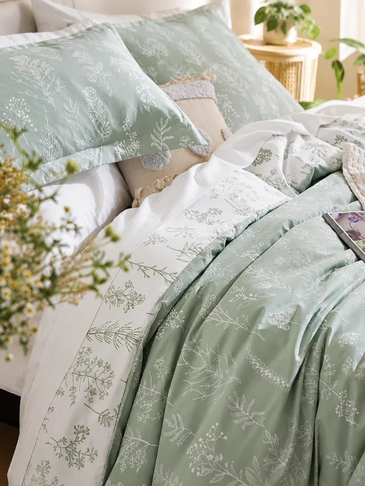 3-Piece Botanical Floral Reversible Comforter Set
