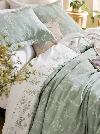 3-Piece Botanical Floral Reversible Comforter Set