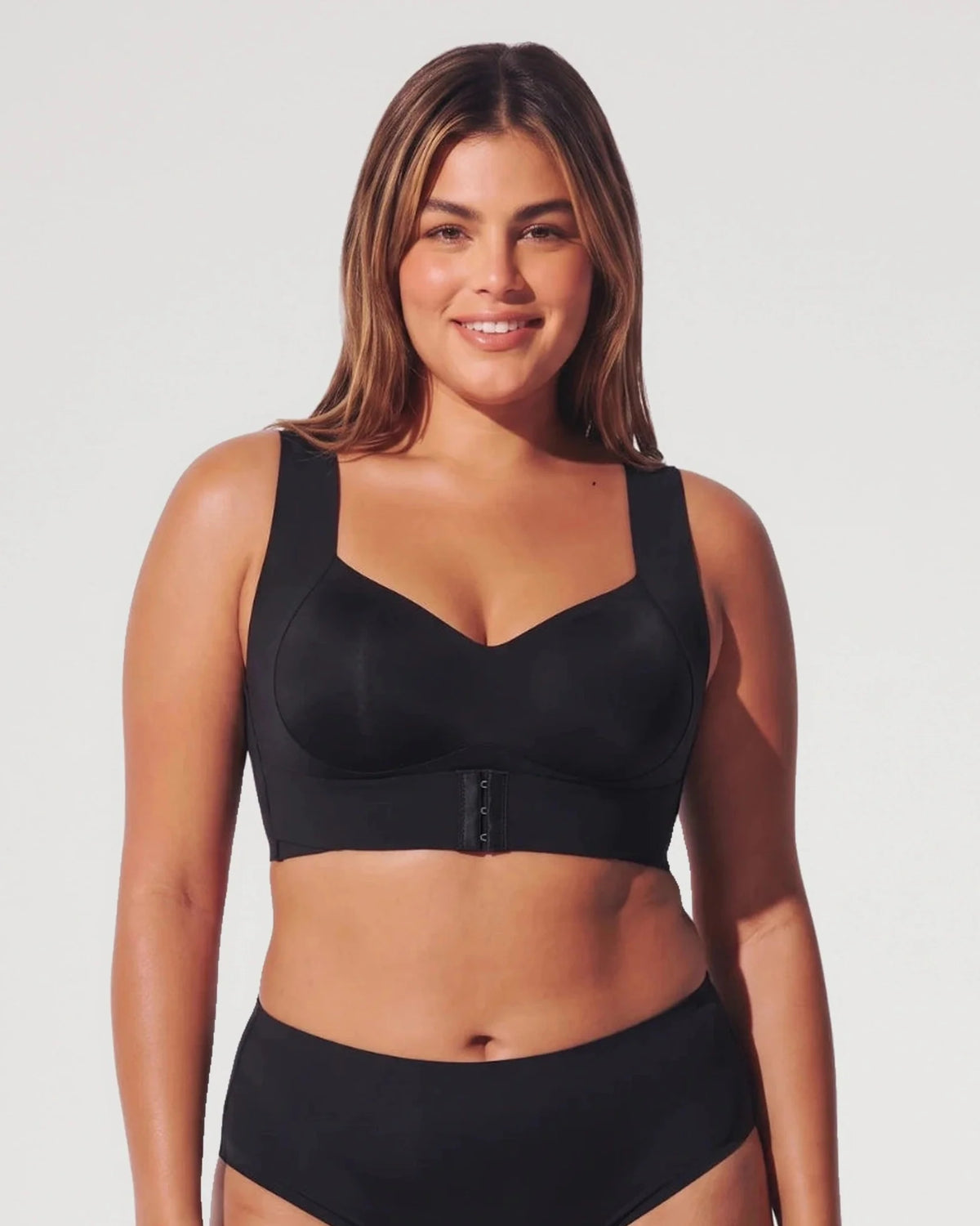 Seamless Front-Closure Wireless Posture Bra