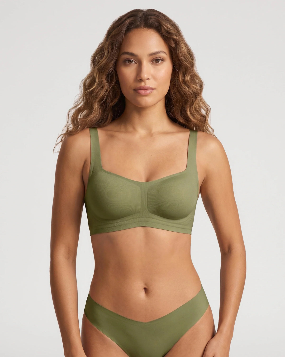 Seamless Square Neck Bralette & Panty Set [BOGO]