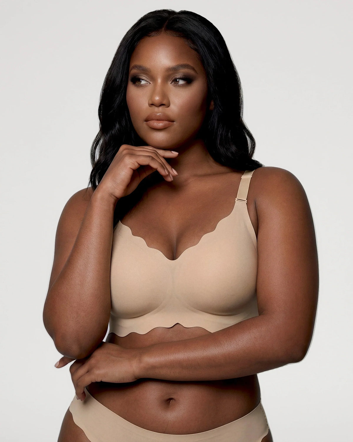 Seamless Scalloped Jelly Bra