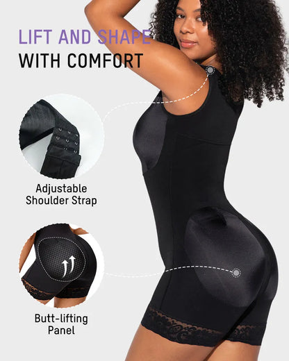 Extra Firm Post Surgery Full Body Shaper Zipper Crotch Fajas [BOGO]