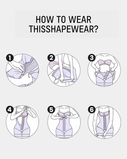 Extra Firm Post Surgery Full Body Shaper Zipper Crotch Fajas [BOGO]