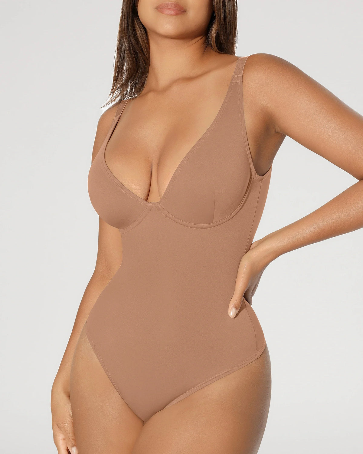 V-Neck Tummy Control Sculpt Bodysuit