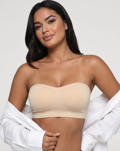 Seamless Wireless Strapless Bandeau Bra [BOGO]