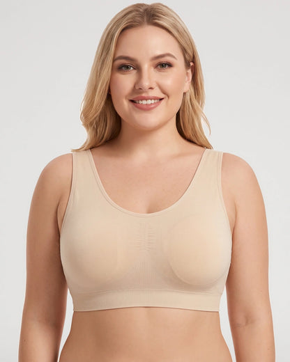 Comfort Wireless Full Coverage Push Up U Back Bra [BOGO]