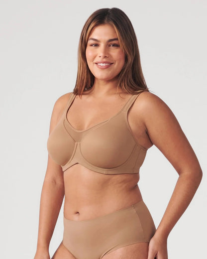 Full-Coverage Unlined Minimizer Underwire Bra