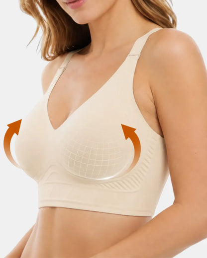 Plus Size Full-Coverage Wireless Padded Jelly T-Shirt Bra